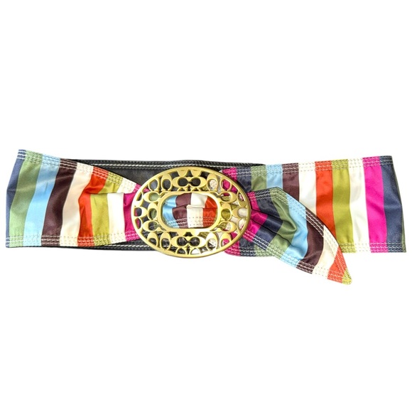 Rare Coach reversible black and legacy stripe belt. - Picture 1 of 10